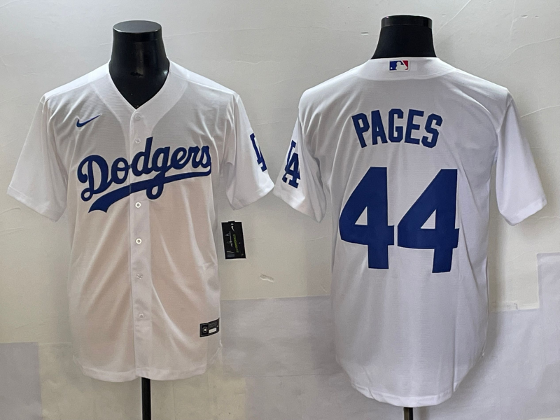 Men's Los Angeles Dodgers Andy Pages #44 White Limited Player Jersey baseball jersey product view 1