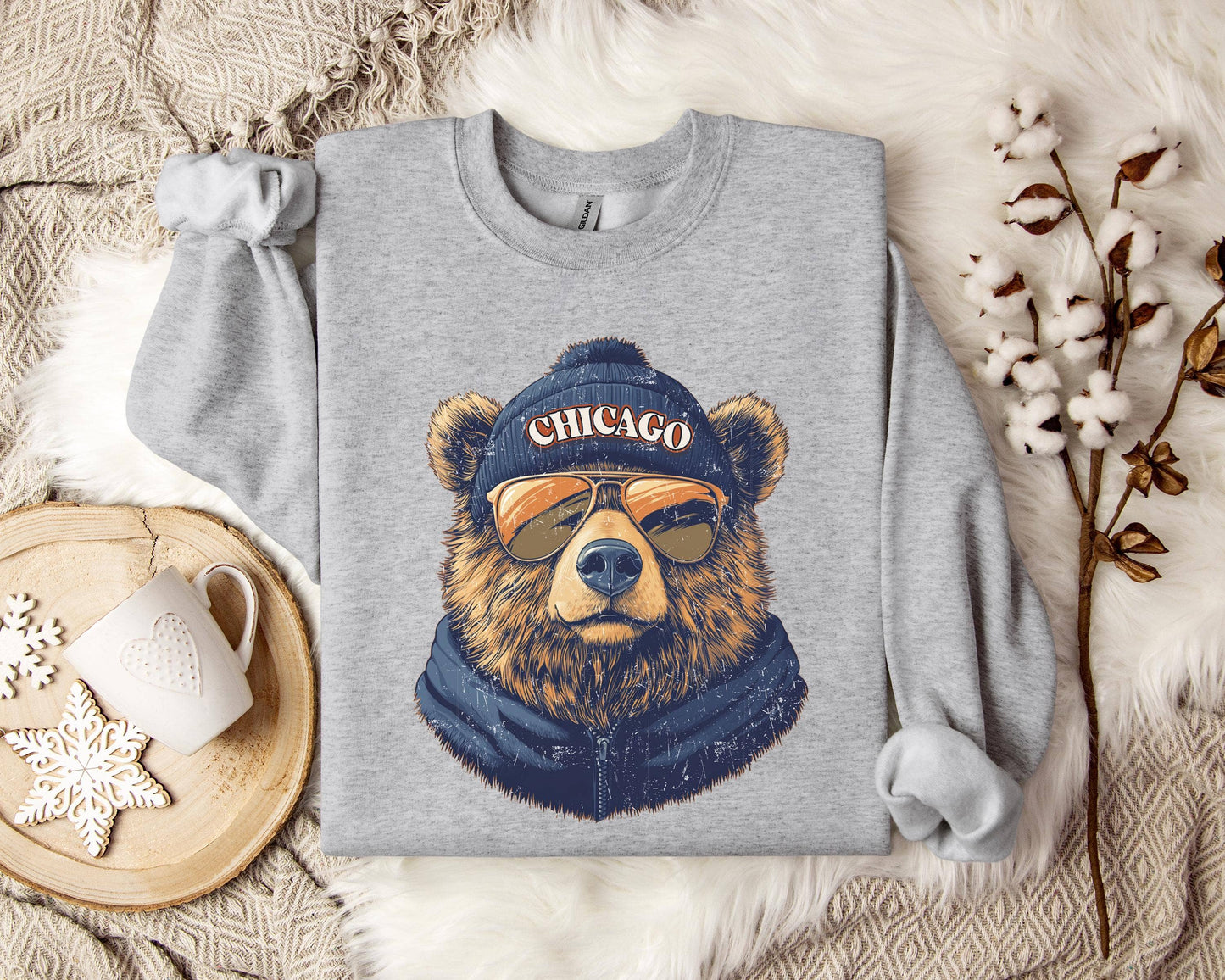 Chi-Cago Bears Vintage Football Sweatshirt Retro Tee Unisex T-shirt, Sweatshirt, Hoodie, Long Sleeve Tee - T-Shirt, Sweatshirt, Hoodie