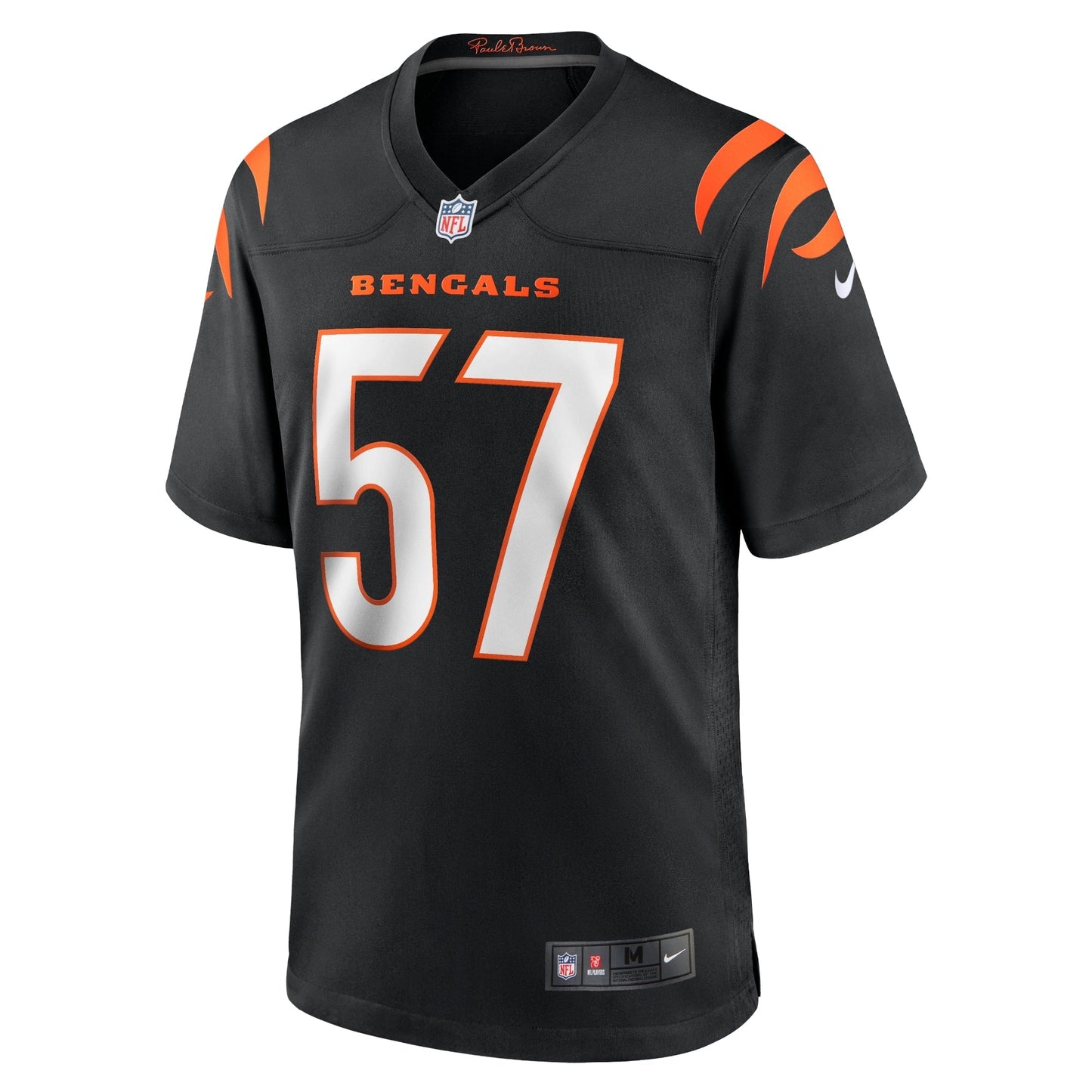 Germaine Pratt Cincinnati Bengals Game Jersey - Black football jersey product view 2