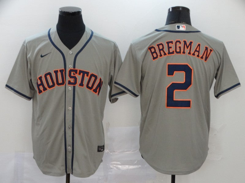 Men's Houston Astros Alex Bregman #2 Gray Replica Baseball Jersey1 baseball jersey product view 1