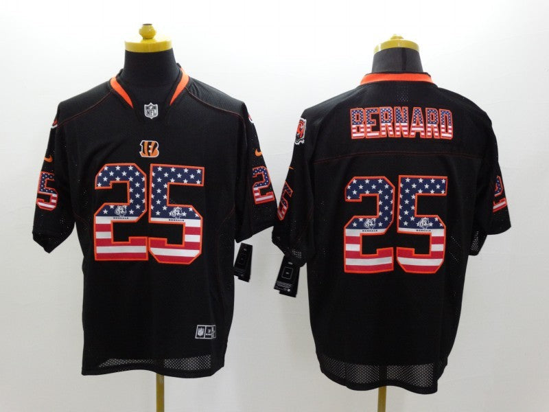 Men's Cincinnati Bengals Giovanni Bernard #25 Black Game Jersey1 football jersey product view 1