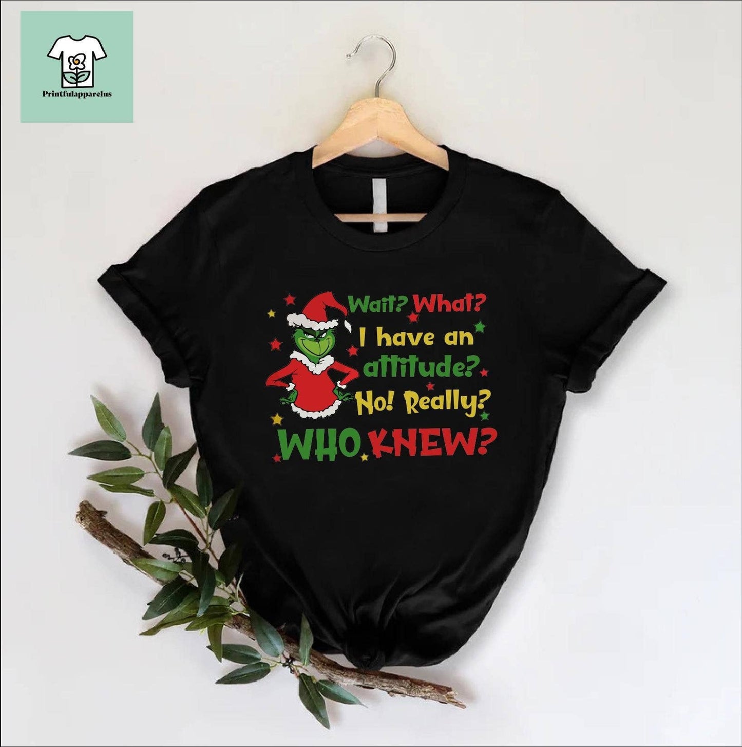 Grinchmas Attitude Christmas Family Xmas Gift Shirt Unisex T-shirt, Sweatshirt, Hoodie, Long Sleeve Tee - T-Shirt, Sweatshirt, Hoodie