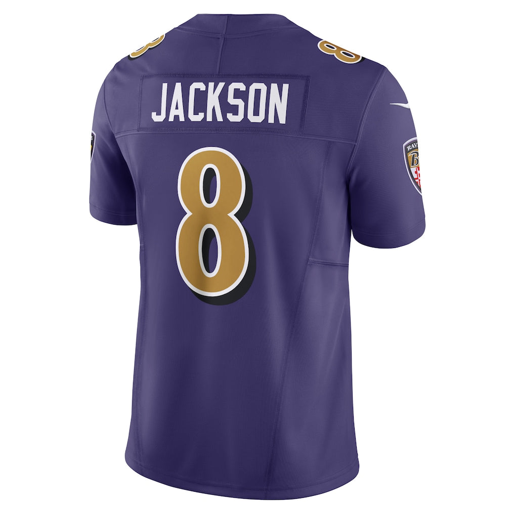 B.Ravens #8 Lamar Jackson Purple Vapor F.U.S.E. Limited Jersey football jersey product view 1