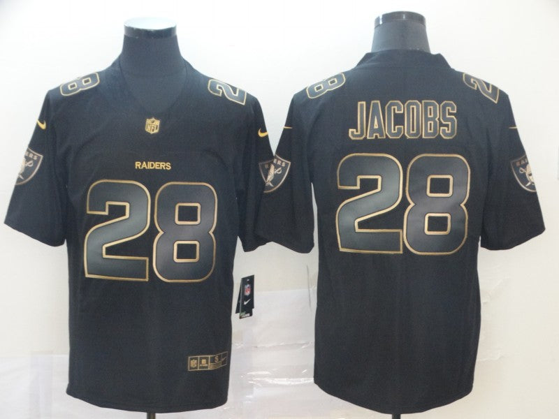 Men's Las Vegas Raiders Josh Jacobs #28 Black Game Player Jersey1 football jersey product view 1