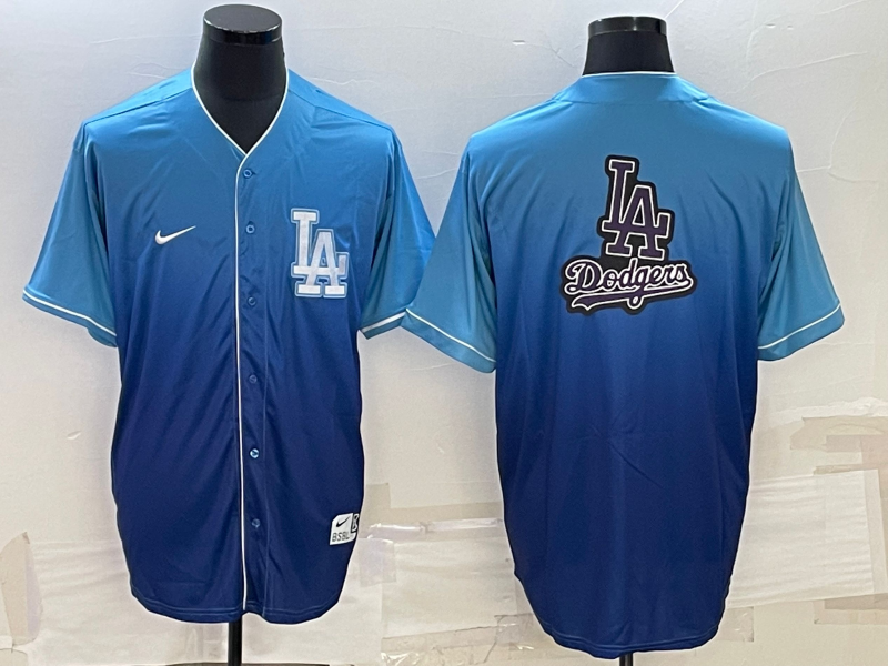 Men's Los Angeles Dodgers Blue Blank Replica Jersey1 baseball jersey product view 1