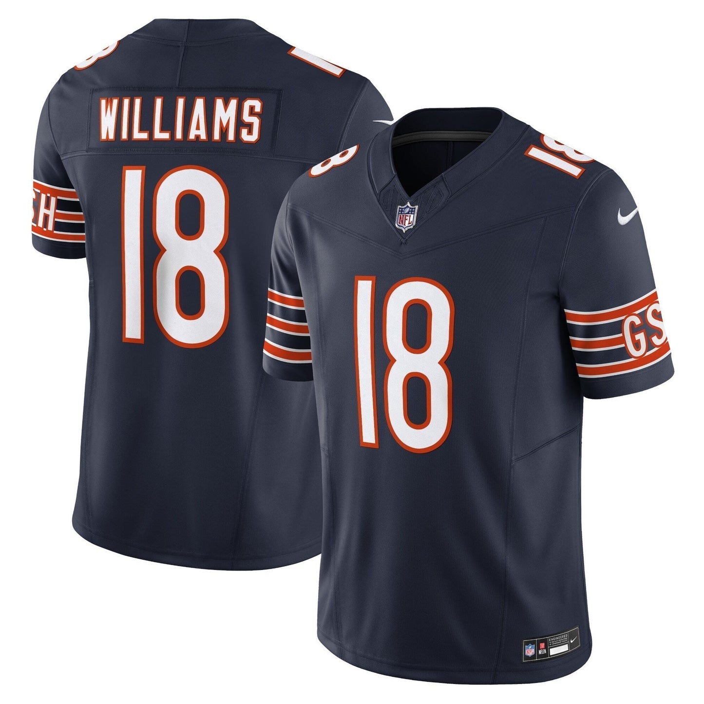 Caleb Williams Chicago Bears Vapor F.U.S.E. Limited Jersey - Navy football jersey product view 1
