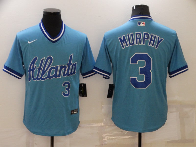 Men's Atlanta Braves Dale Murphy #3 Blue Stitched Baseball Jersey1 baseball jersey product view 1