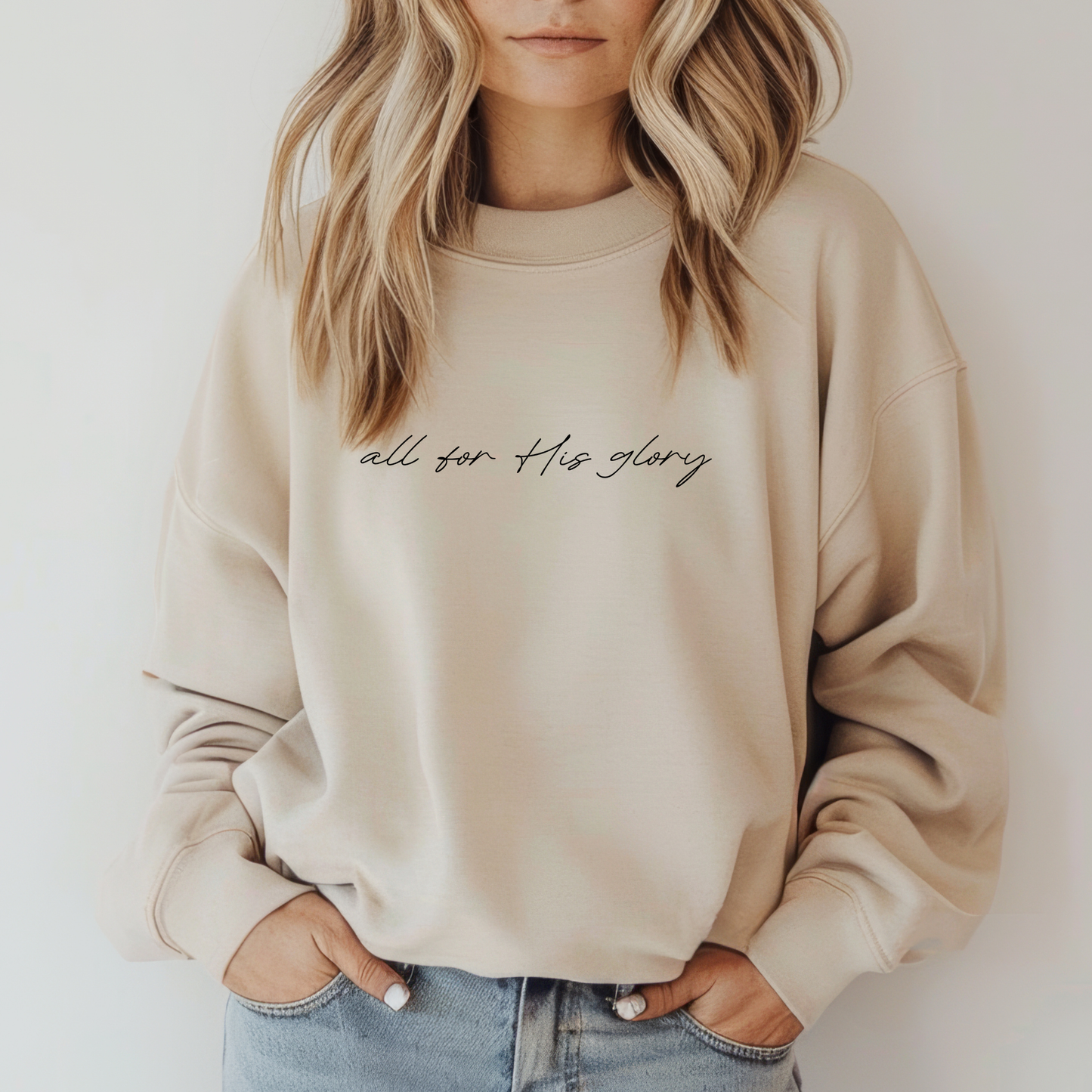 All For His Glory Sweatshirt - Graphic Christian SummerTee Unisex T-shirt, Sweatshirt, Hoodie, Long Sleeve Tee - T-Shirt, Sweatshirt, Hoodie
