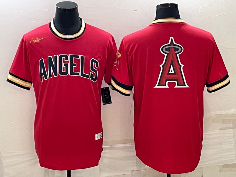 Men's Los Angeles Angels Red Authentic Player Jersey1 baseball jersey product view 1