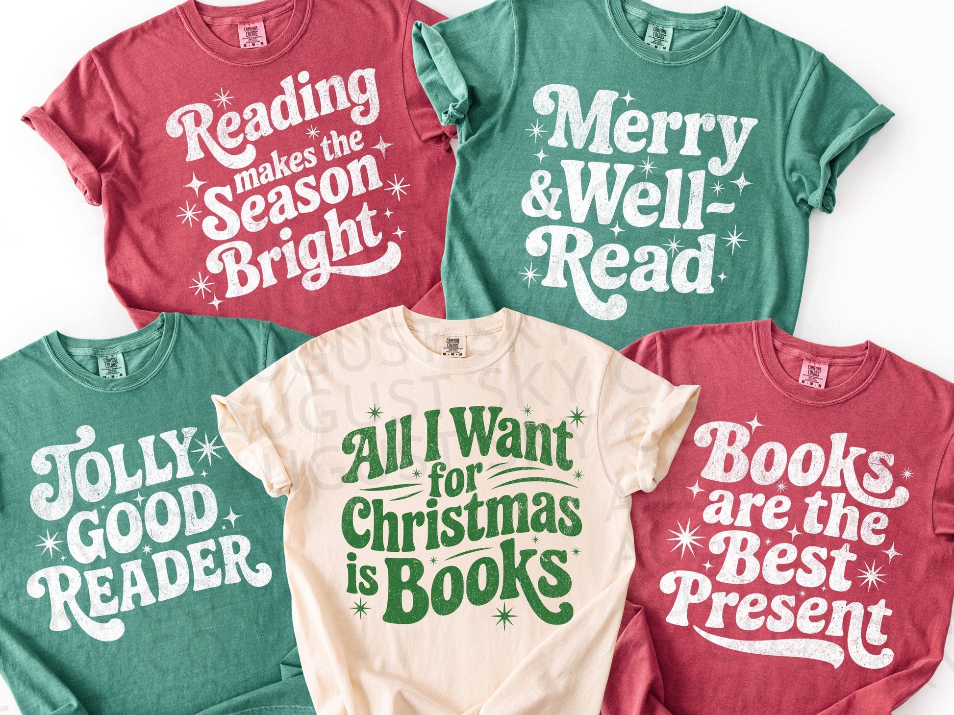 Vintage Book Club Christmas Shirt Bundle Unisex T-shirt, Sweatshirt, Hoodie, Long Sleeve Tee - T-Shirt, Sweatshirt, Hoodie