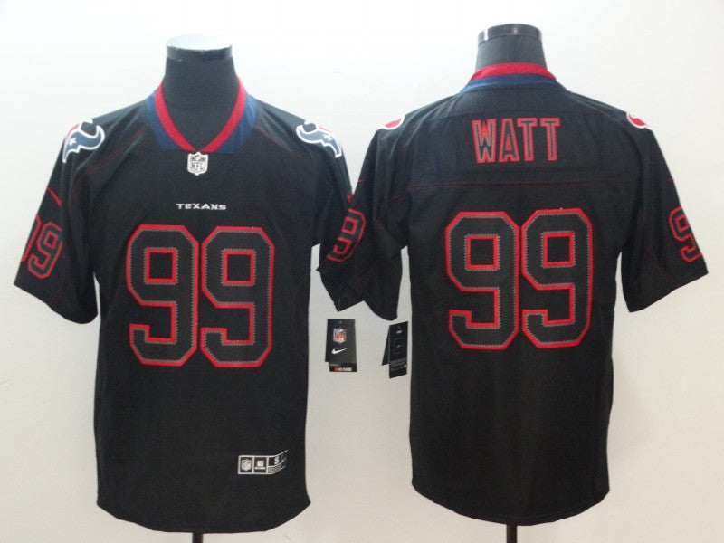 Men's Houston Texans J.J. Watt #99 Black Authentic Game Jersey1 football jersey product view 1