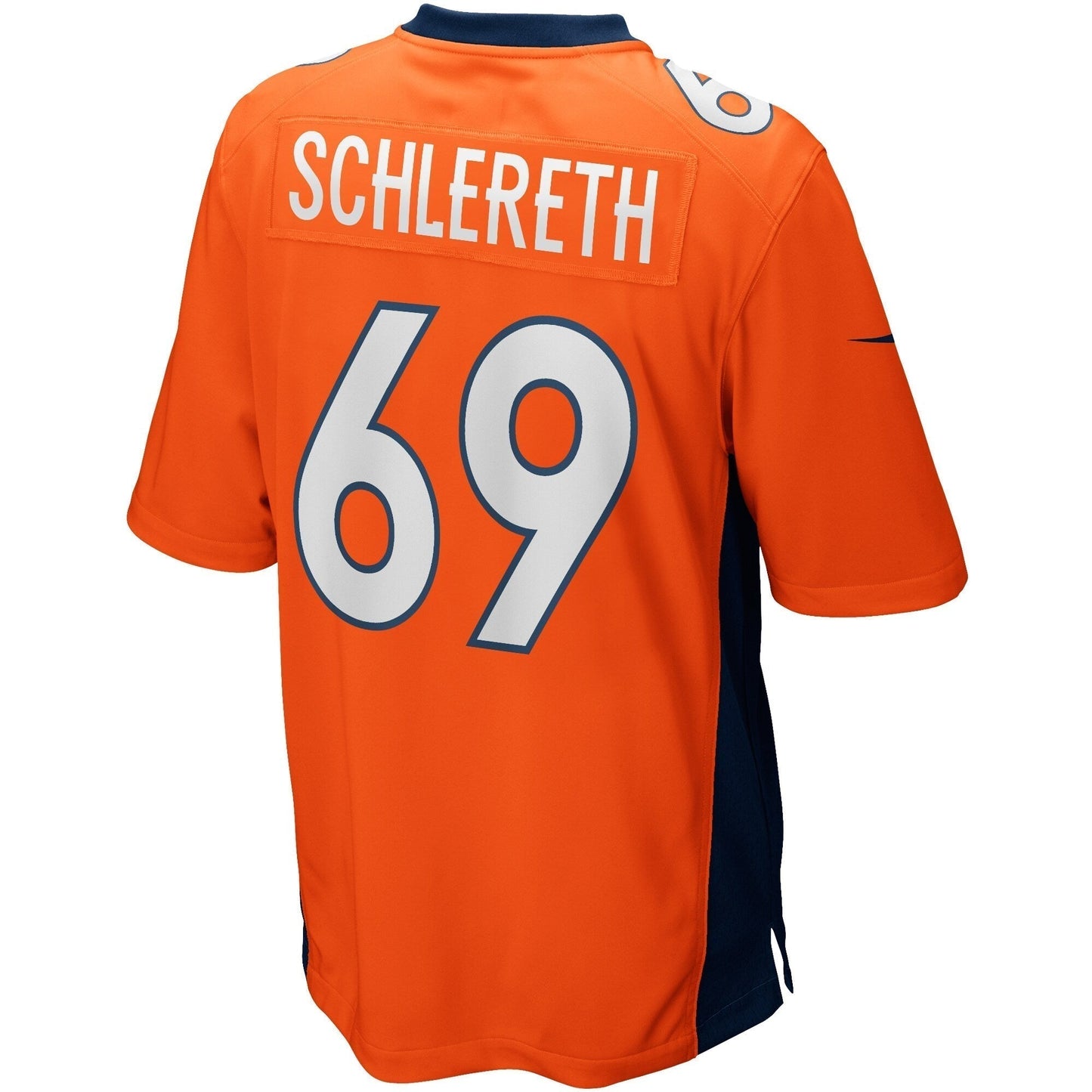 Mark Schlereth Denver Broncos Game Retired Jersey - Orange football jersey product view 3