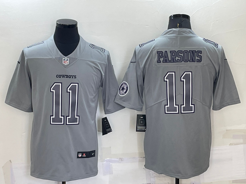 Men's Dallas Cowboys Micah Parsons #11 Gray Atmosphere Fashion Game Jersey1 football jersey product view 1