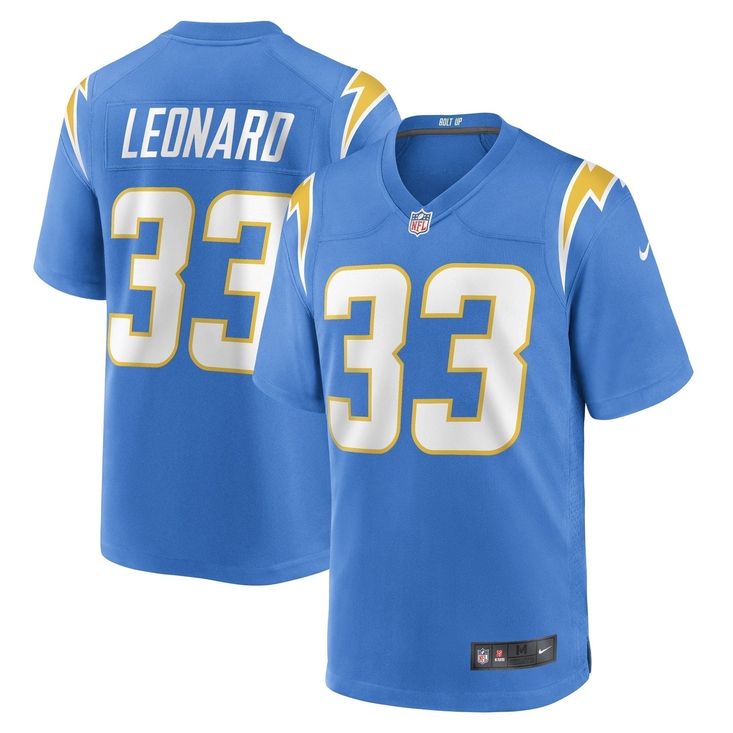 Deane Leonard Los Angeles Chargers Game Jersey - Powder Blue football jersey product view 1
