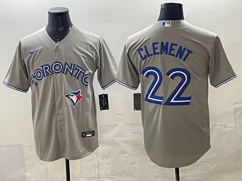 Men's Toronto Blue Jays Matt Clement Gray Player Jersey baseball jersey product view 1