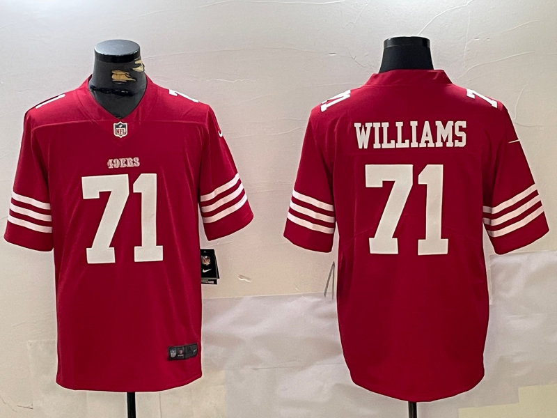 Men's San Francisco 49ers Trent Williams Scarlet Game Player Jersey football jersey product view 1