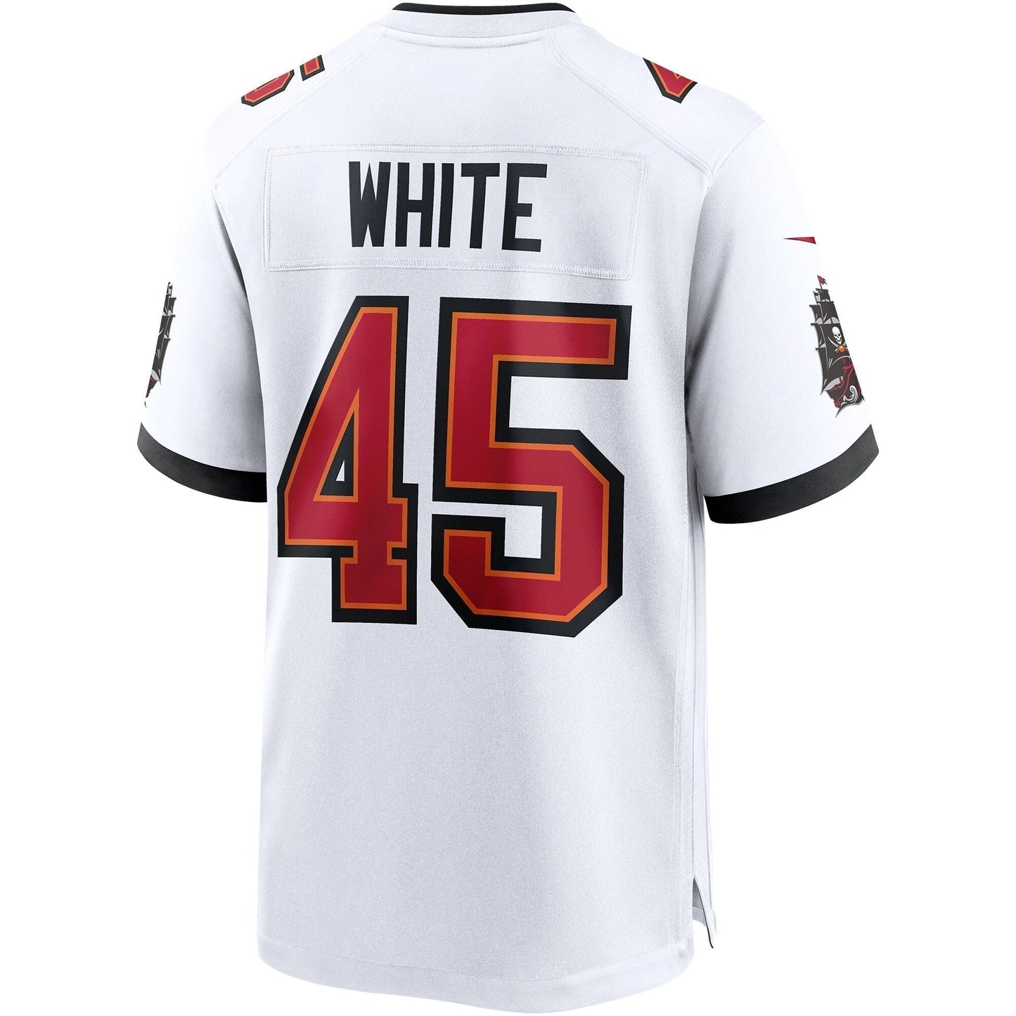 Devin White Tampa Bay Buccaneers Game Jersey - White football jersey product view 3