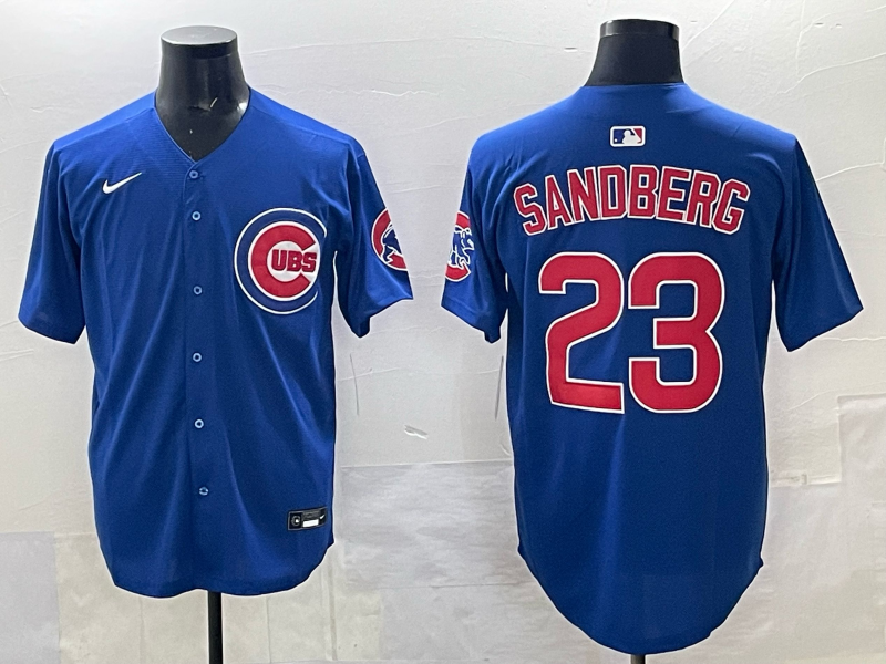 Men's Chicago Cubs Ryne Sandberg Royal Limited Player Jersey baseball jersey product view 1