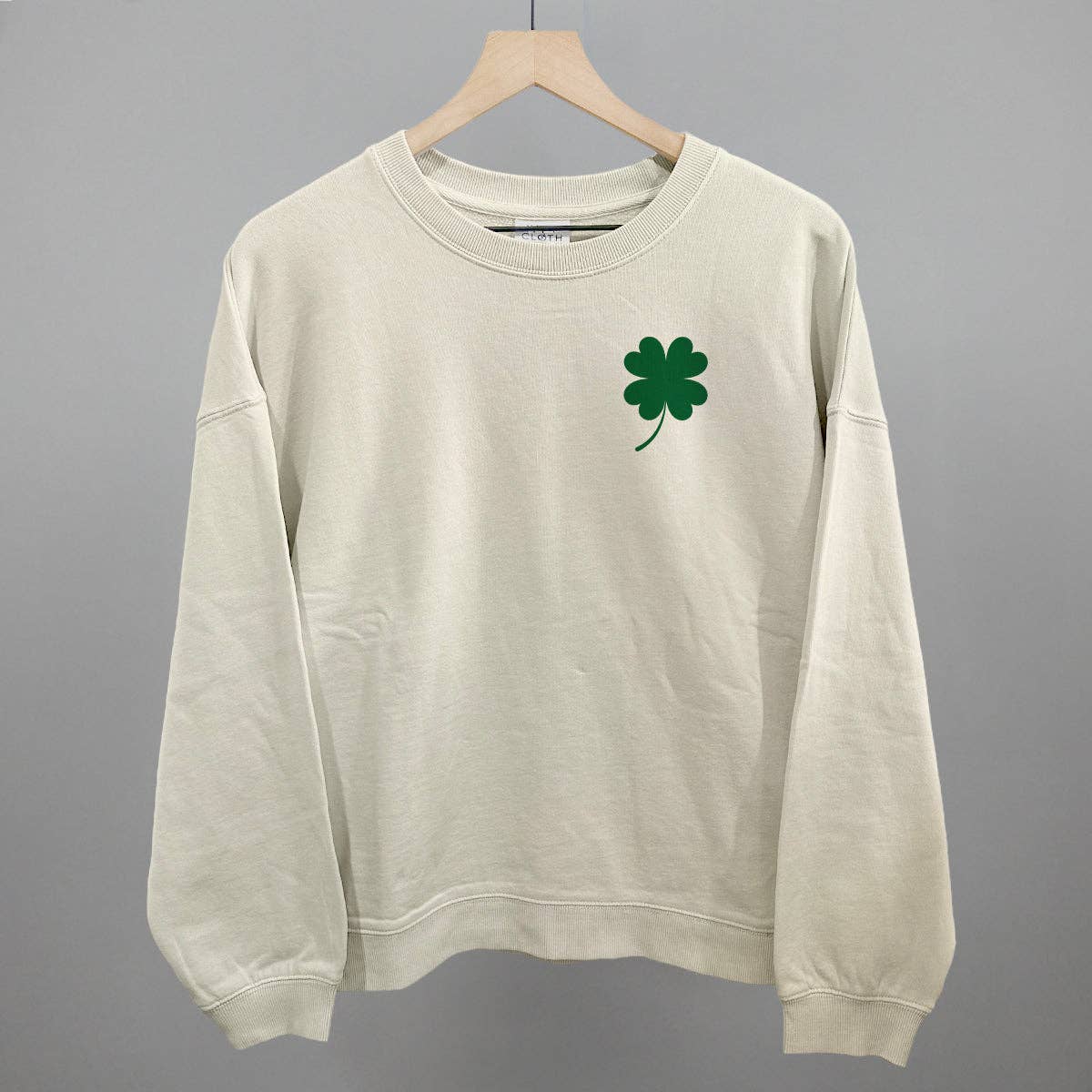 Four Leaf Clover (Left Chest) Unisex T-shirt, Sweatshirt, Hoodie, Long Sleeve Tee - T-Shirt, Sweatshirt, Hoodie