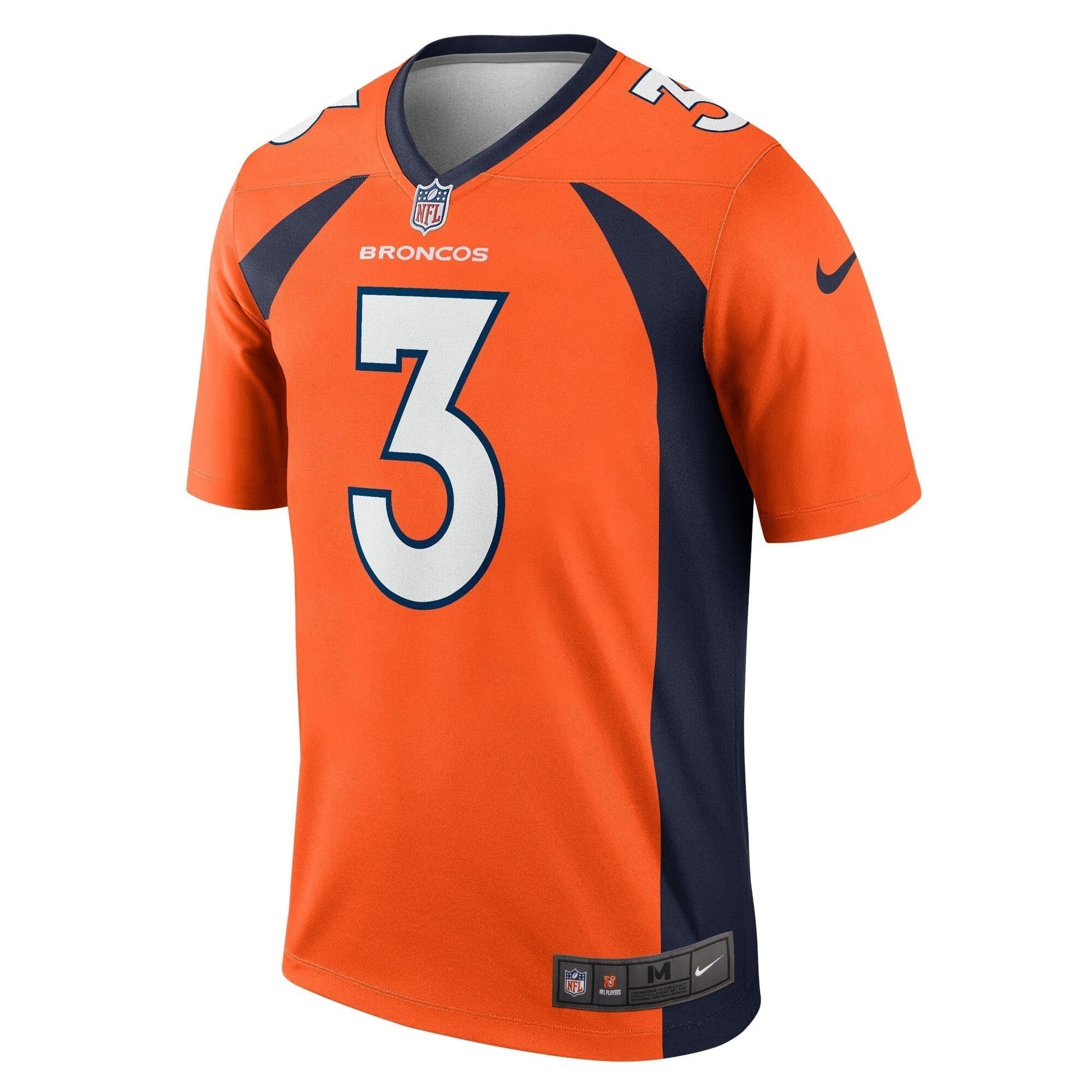 Russell Wilson Denver Broncos Legend Jersey - Orange football jersey product view 2