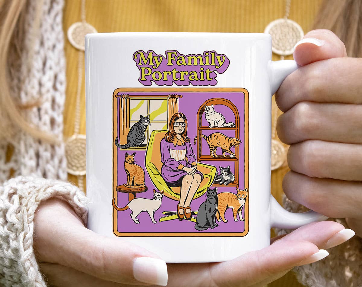 My Family Portrait Funny Retro Cat Coffee Mug Unisex T-shirt, Sweatshirt, Hoodie, Long Sleeve Tee - T-Shirt, Sweatshirt, Hoodie