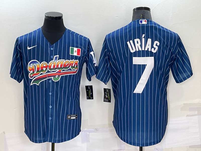 Men's Los Angeles Dodgers Julio Urias #7 Blue Fashion Stitched Jersey1 baseball jersey product view 1