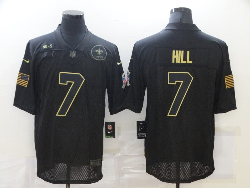 Men's New Orleans Saints Taysom Hill #7 Black Game Player Jersey1 football jersey product view 1