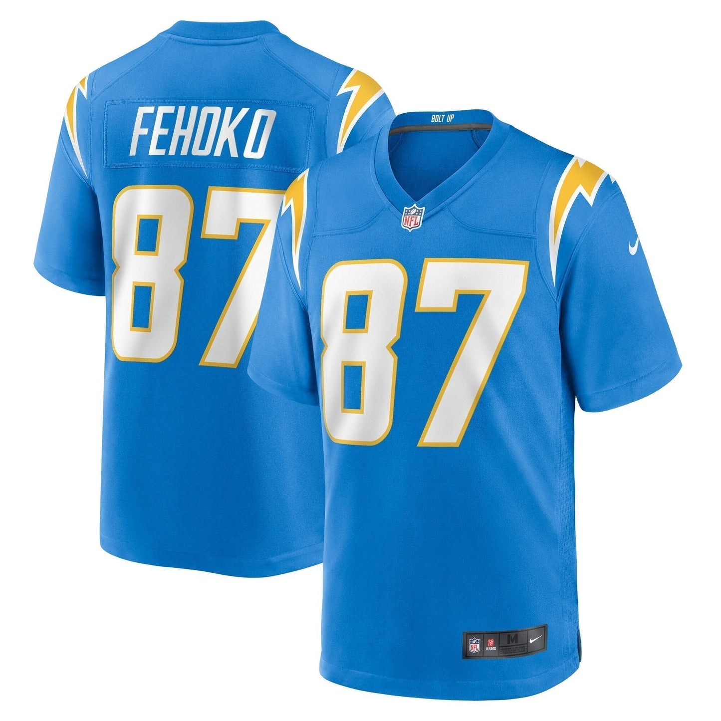 Simi Fehoko Los Angeles Chargers Game Jersey - Powder Blue football jersey product view 1