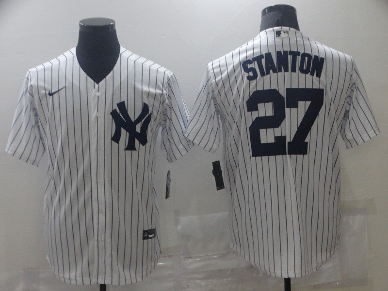 Men's New York Yankees Giancarlo Stanton White Replica Baseball Jersey baseball jersey product view 1