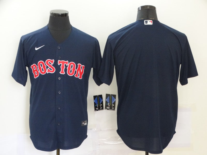 Men's Boston Red Sox Navy Alternate Replica Team Blank Jersey baseball jersey product view 1
