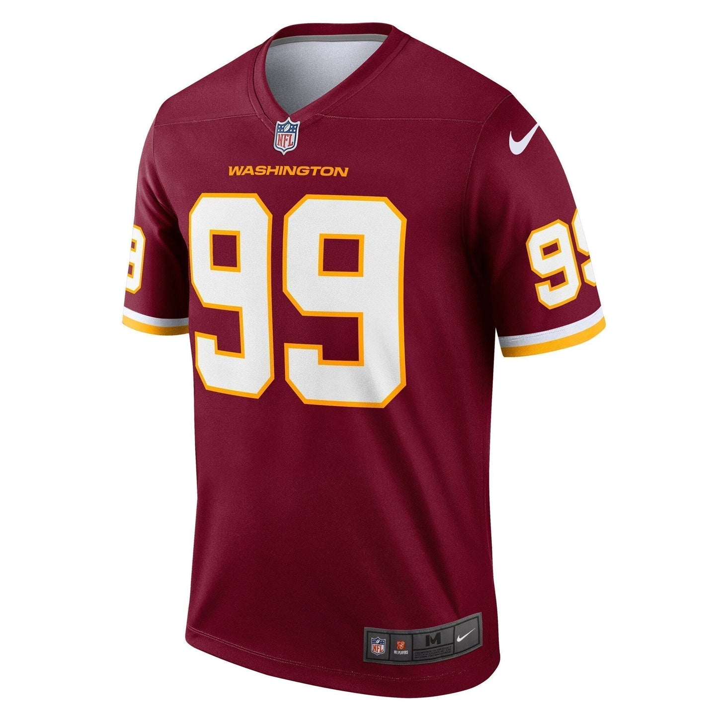 Chase Young Washington Football Team Legend Jersey - Burgundy football jersey product view 2