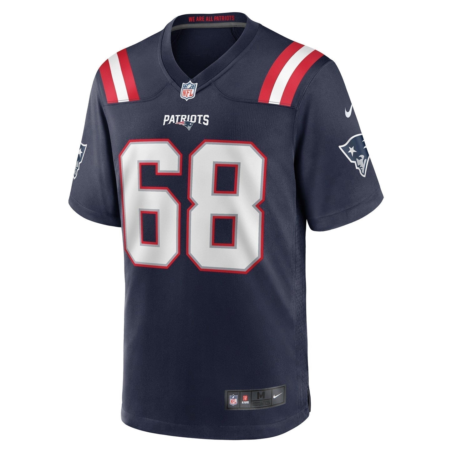 Atonio Mafi New England Patriots Team Game Jersey - Navy football jersey product view 2