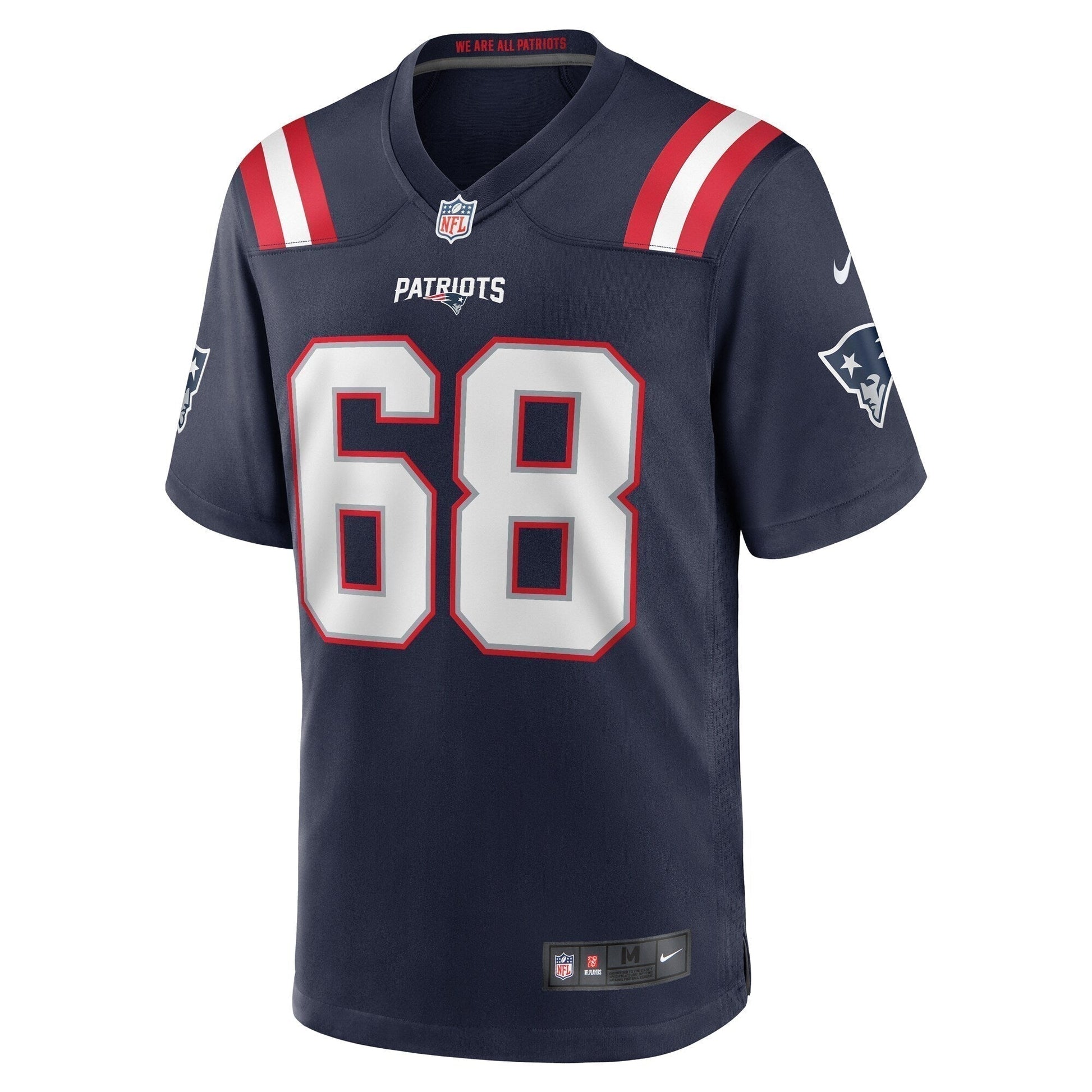 Atonio Mafi New England Patriots Team Game Jersey - Navy football jersey product view 2