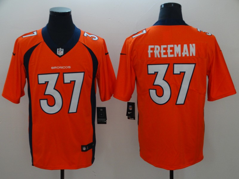Men's Denver Broncos Royce Freeman Orange Game Jersey football jersey product view 1