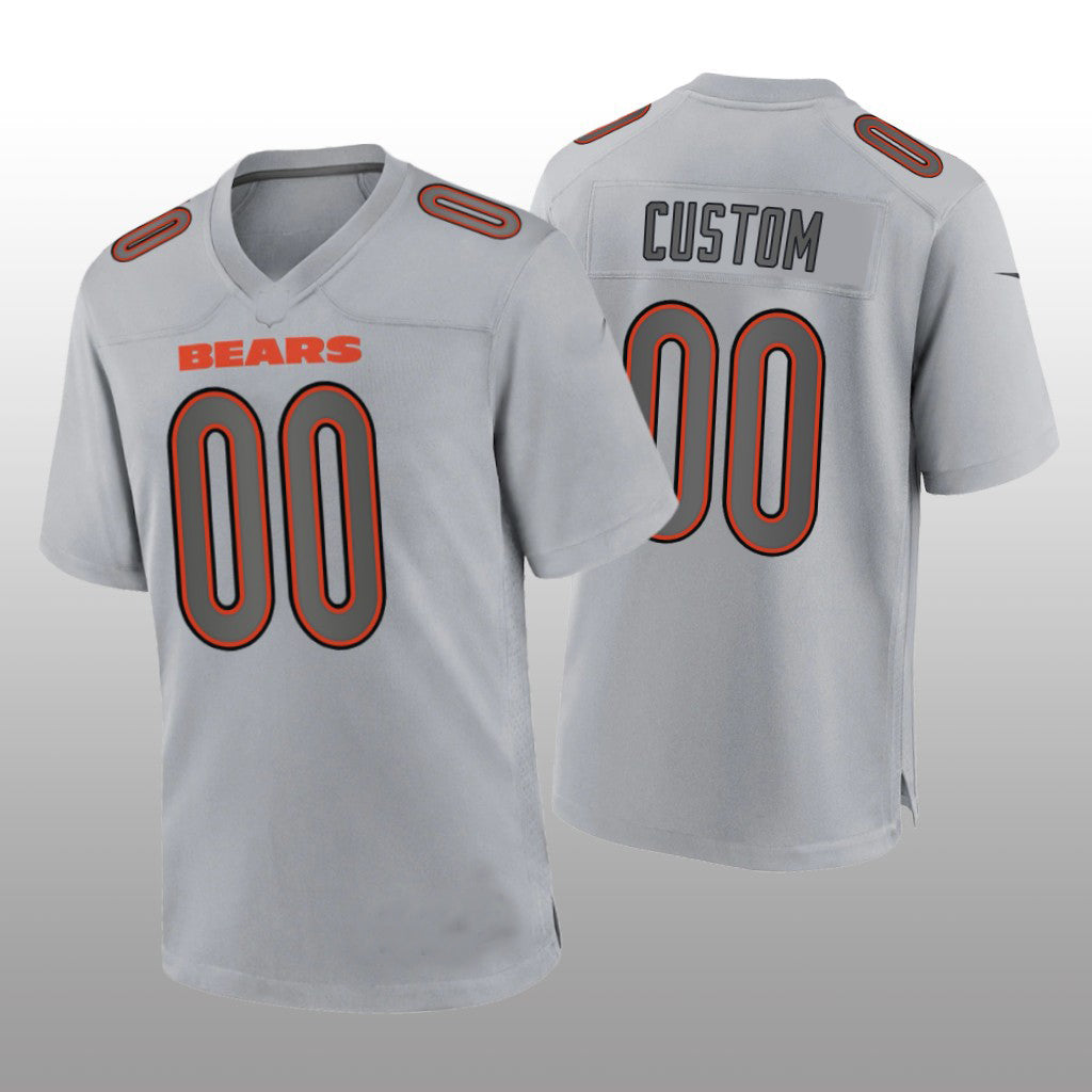 Custom1 Chicago Bears Custom1 Gray Atmosphere Game Jersey1 Stitched American Football Jerseys football jersey product view 1