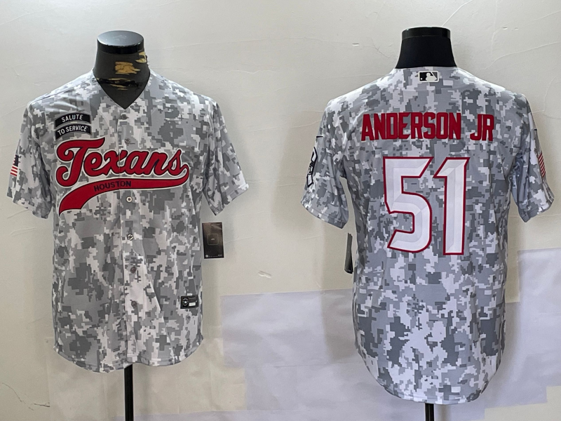 Men's Houston Texans Will Anderson Jr. Arctic Camo 2024 Salute to Service Player Jersey football jersey product view 1