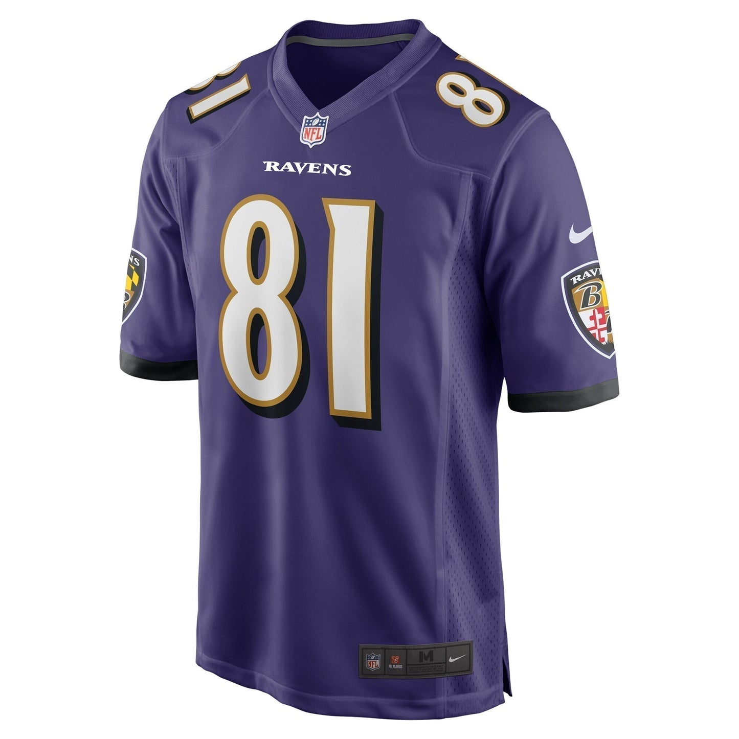 Devontez Walker Baltimore Ravens Team Game Jersey - Purple football jersey product view 2