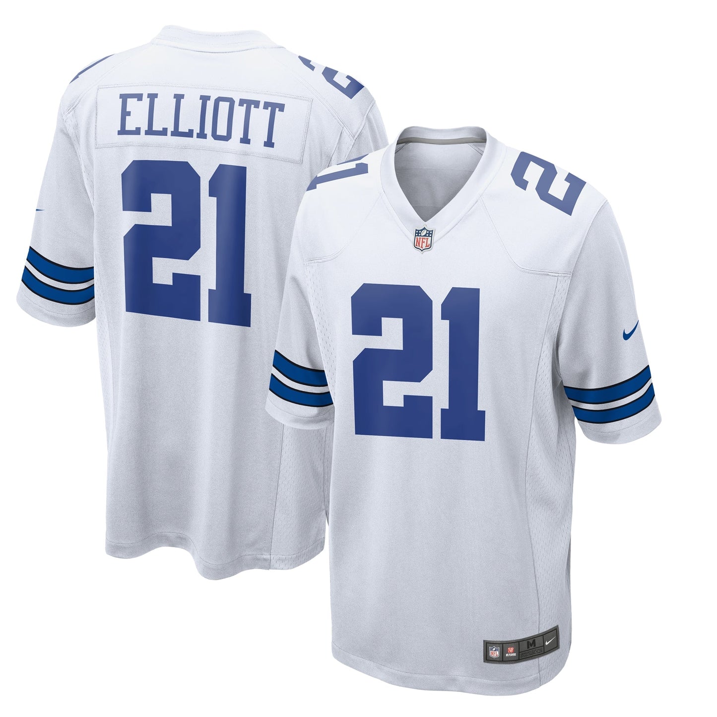 Ezekiel Elliott Dallas Cowboys Team Game Jersey - White football jersey product view 1