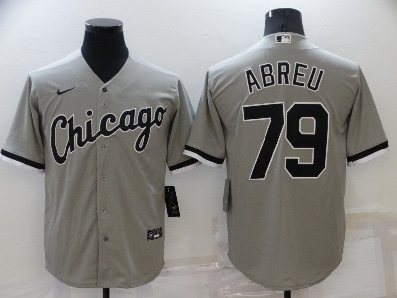Men's Chicago White Sox Jose Abreu Gray Replica Baseball Jersey baseball jersey product view 1