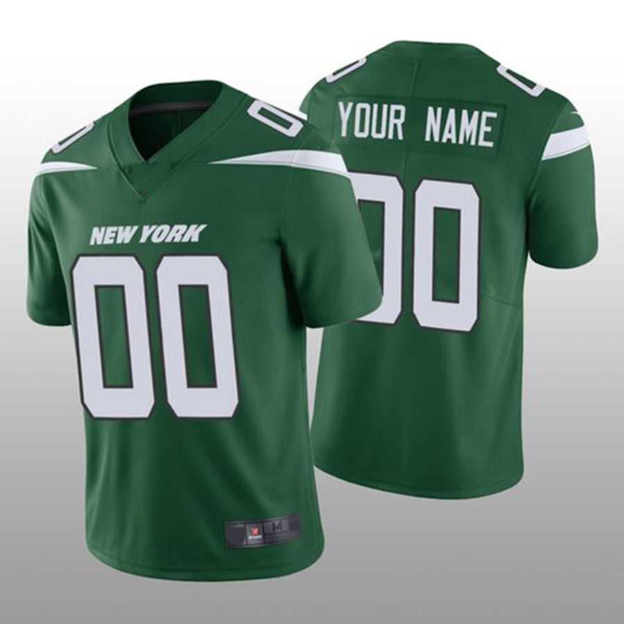 Men's New York Jets Green Custom Game Jersey football jersey product view 1
