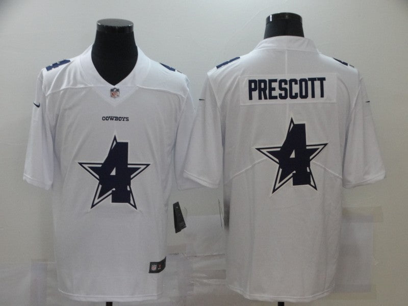 Men's Dallas Cowboys #4 Dak Prescott White Player Game Jersey1 football jersey product view 1