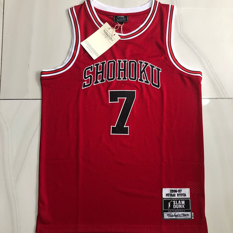 Slam Dunk Miyagi Ryota Red 7 MN basketball jersey product view 1