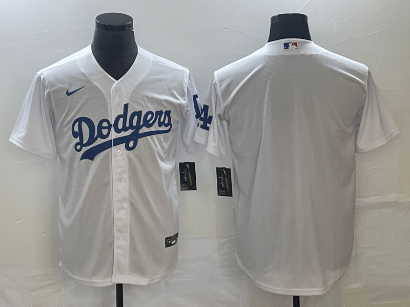 Men's Los Angeles Dodgers White Home Replica Blank Jersey baseball jersey product view 1