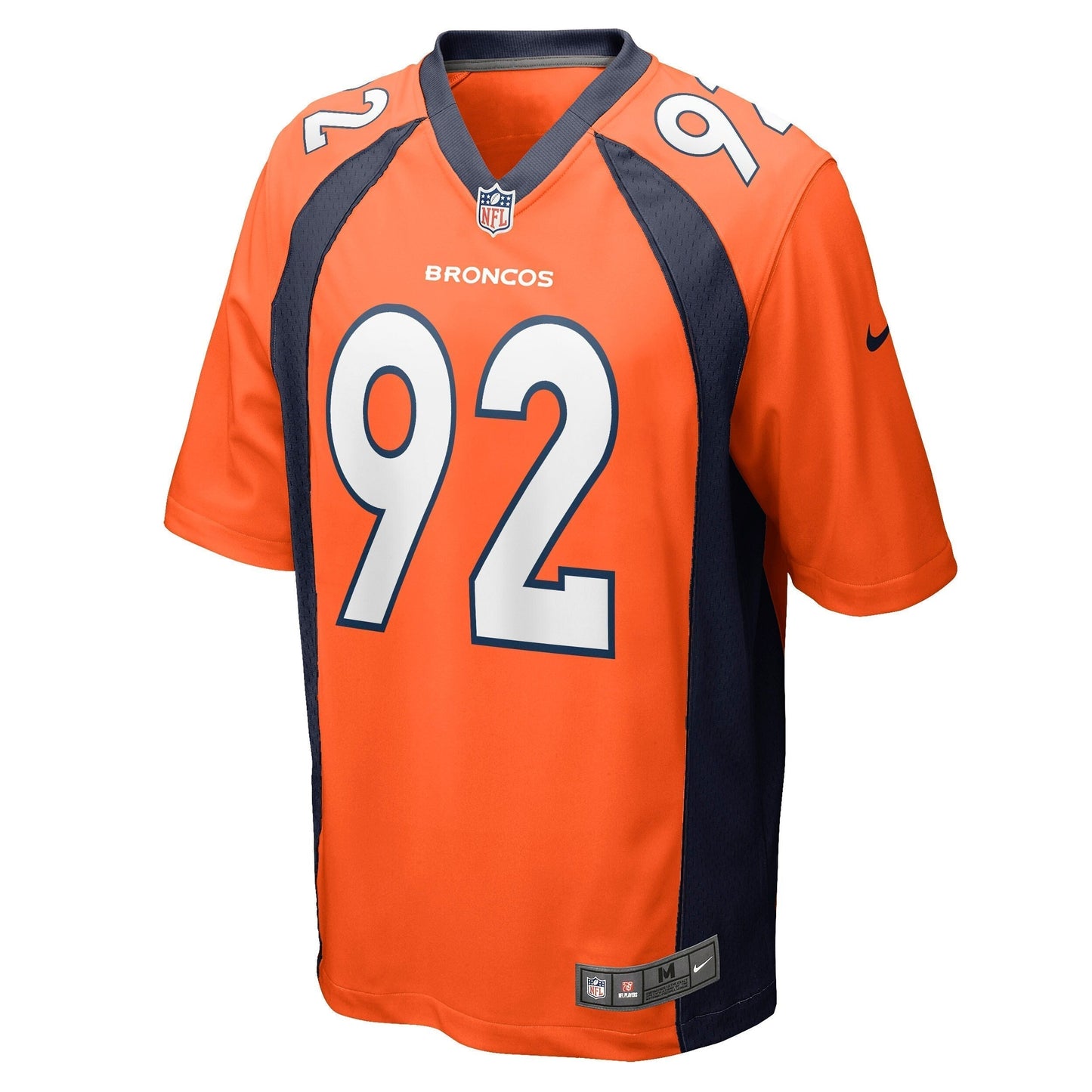 Jonathan Harris Denver Broncos Game Jersey - Orange football jersey product view 2