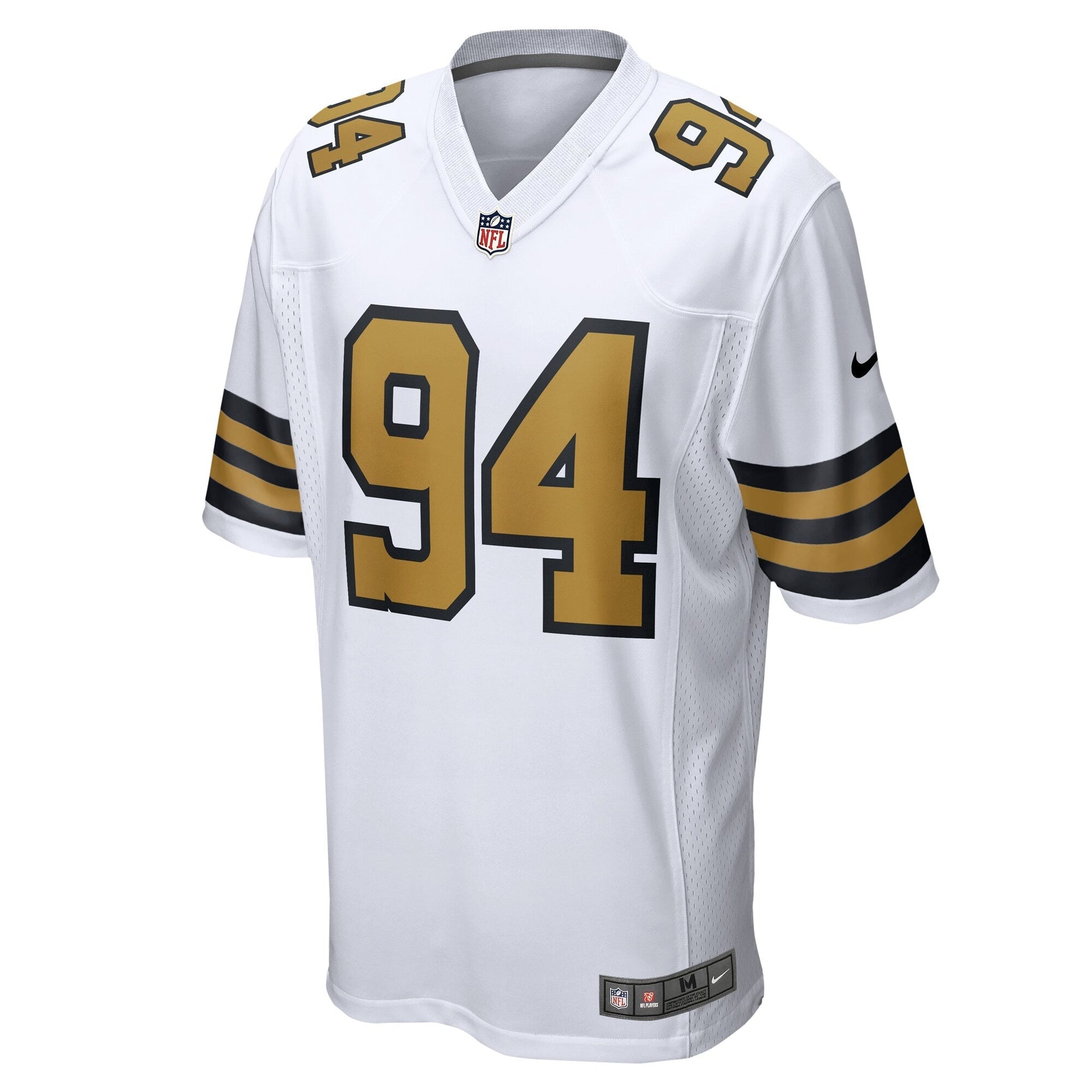Cameron Jordan New Orleans Saints Alternate Game Jersey - White football jersey product view 2