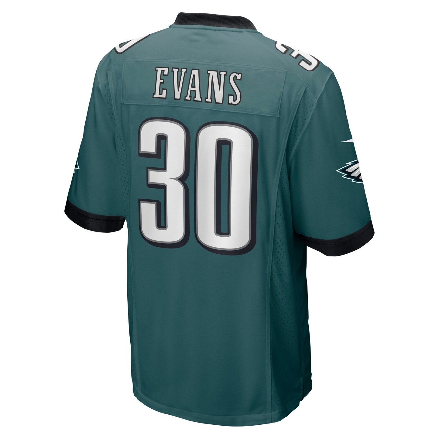 Justin Evans Philadelphia Eagles Game Jersey - Midnight Green football jersey product view 3