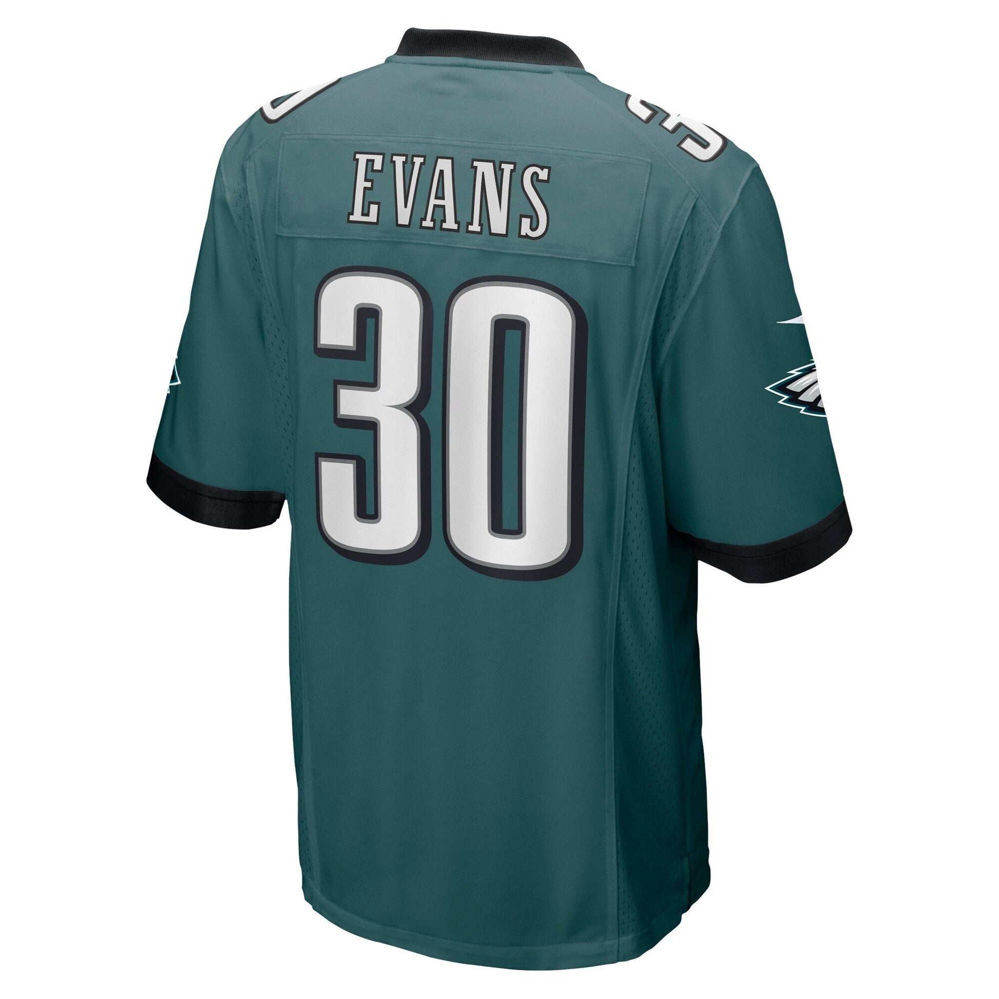 Justin Evans Philadelphia Eagles Game Jersey - Midnight Green football jersey product view 3