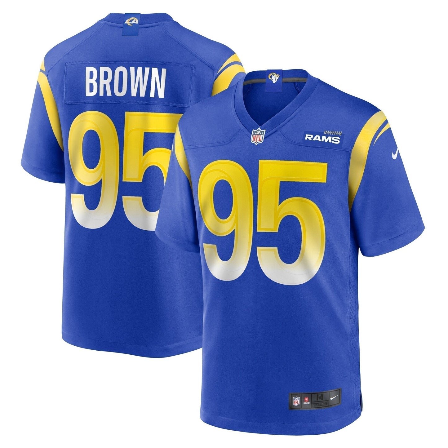 Bobby Brown III Los Angeles Rams Team Game Jersey - Royal football jersey product view 1