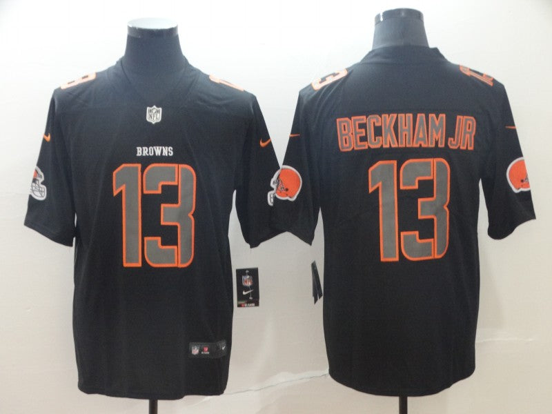 Men's Cleveland Browns Odell Beckham Jr. Black Alternate Game Jersey1 football jersey product view 1