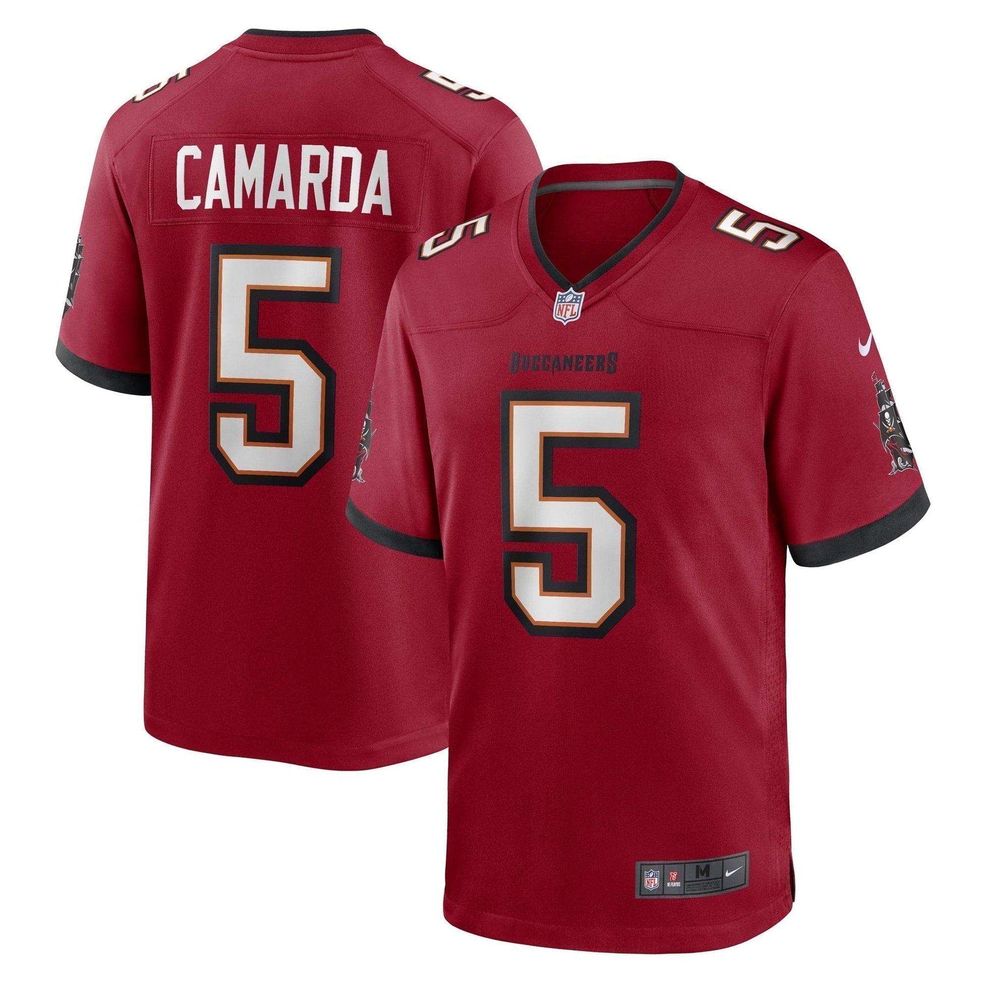 Jake Camarda Tampa Bay Buccaneers Game Jersey - Red football jersey product view 1